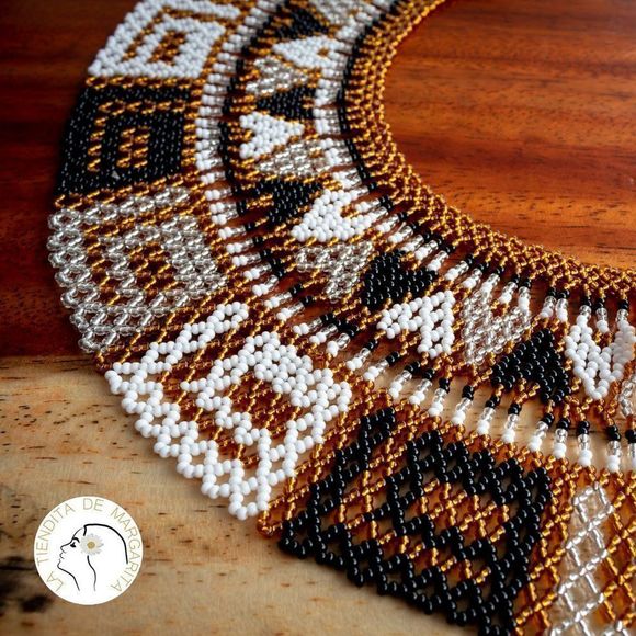 Handmade by Colombian Natives necklace embera okama beaded - Picture 3 of 3